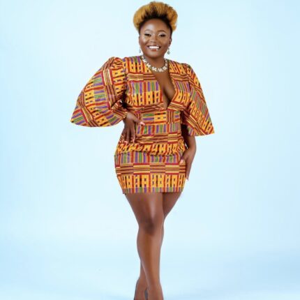 Golden Heritage Mini Dress