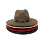 Fedora Hats With Black Band & Buckle (Men & Women)